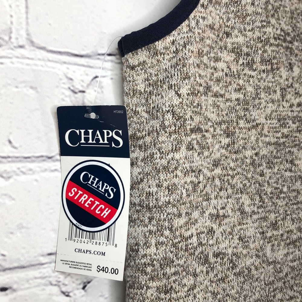 NWT Boy’s Large CHAPS Heather Gray Full Zip Vest - Picture 8 of 11